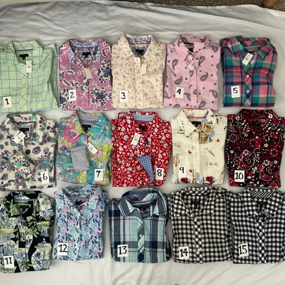 Talbots Modern Classic Button Front Shirt-long sleeve - Picture 1 of 16